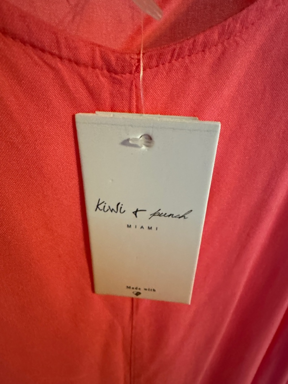 Women’s Ombre Maxi Dress - Coral to Cream - Picture 3 of 3